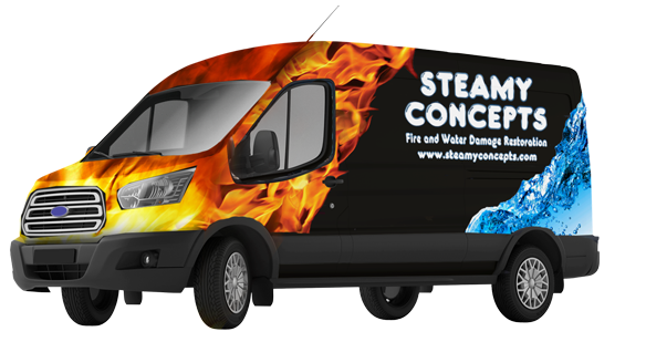 Water Damage and Mold Remediation Removal Van in Ahwatukee